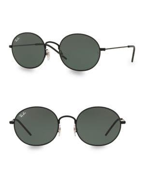 Ray-ban 53mm Solid Gold Oval Sunglasses