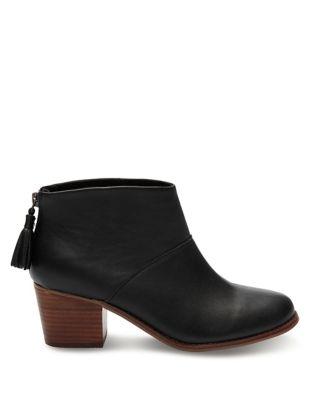 Toms Leather Ankle Booties