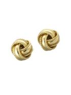 Lord & Taylor 18 Kt Goldplated Knot Stud Earrings
