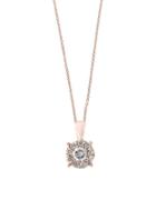 Effy Pave Rose Diamond And 14k Rose Gold Pendant Necklace