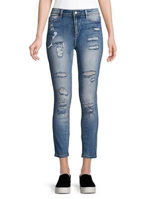 Design Lab Distressed Faded Jeans