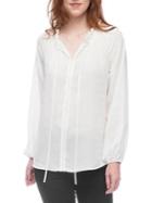 B Collection By Bobeau Lorelai Shirred Tie-neck Blouse