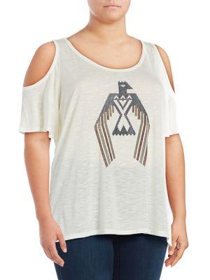 Jessica Simpson Plus Cold Shoulder Tee