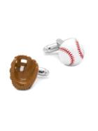 Cufflinks, Inc. Baseball And Glove Enamel Cuff Links