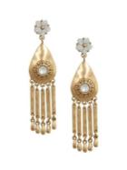 Lucky Brand Floral Tribes Goldtone Drop Earrings