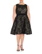 Xscape Plus Lace Fit-and-flare Dress