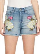 William Rast Floral Embroidered Shorts