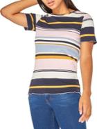 Dorothy Perkins Multi-striped Short Sleeve Top