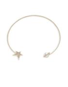 Bcbgeneration Faux Pearl And Crystal Star Choker Necklace
