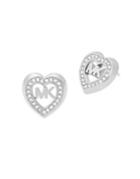 Michael Kors Love Is In The Air Crystal Heart Stud Earrings