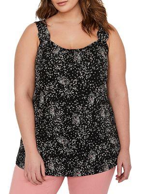 Addition Elle Michel Studio Plus Swing Printed Top