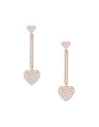 Kate Spade New York Yours Truly Crystal Linear Heart Earrings