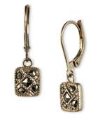 Judith Jack Sterling Silver And Marcasite Square Drop Earrings
