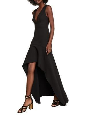 Bcbgmaxazria High-low Ruffled Gown