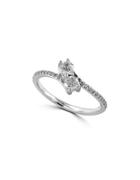 Effy Pave Classica Diamond And 14k White Gold Ring, 0.51 Tcw
