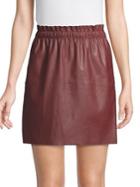 Vero Moda Ruffle Faux Leather Skirt