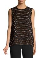 Diane Von Furstenberg Printed Crinkle Blouse