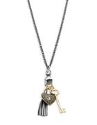 R.j. Graziano Faux Pearl-accented Pendant Charm Necklace