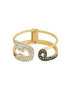 Karl Lagerfeld Safety Pin Crystal Cuff Bracelet