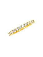 Lord & Taylor Goldplated Sterling Silver And Cubic Zirconia Eternity Band Ring