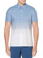 Perry Ellis Regular-fit Short-sleeve Ombre Stripe Shirt