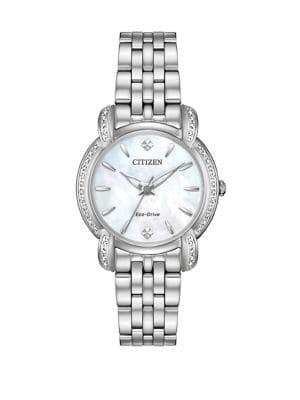 Citizen Jolie Diamond And Mother-of-pearl Stainless Steel Watch