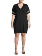 Michael Kors Plus Logo Sleeve Dress