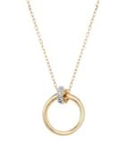 Adina Reyter 14k Yellow Gold And Diamond Pave Knot Loop Necklace