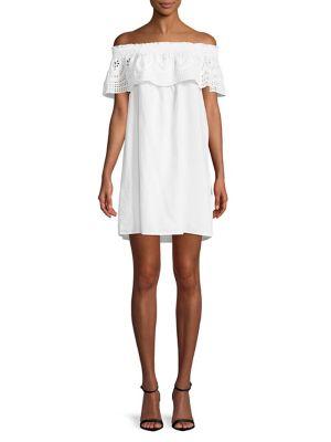 Dorothy Perkins Off-the-shoulder Eyelet Dress
