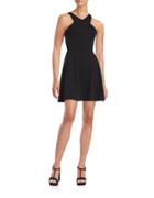 Design Lab Lord & Taylor V-neck Fit-and-flare Dress