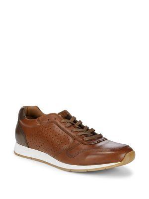 Garbis Compass Perforated Leather Sneakers