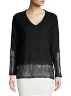 Ivanka Trump Layered V-neck Mesh Top
