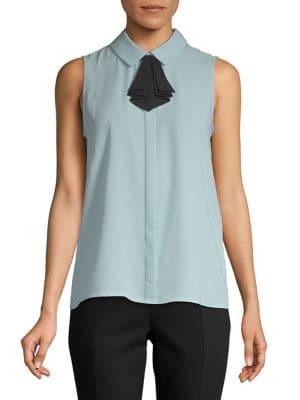 Karl Lagerfeld Paris Woven Sleeveless Top