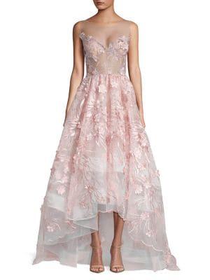 Nicole Bakti Floral Embellished Gown