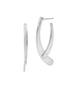 Robert Lee Morris Collection Silvertone Wishbone Drop Earrings
