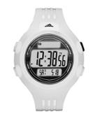 Adidas Mens Questra White Digital Chronograph Sport Watch