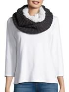Modena Faux Fur-lined Knit Infinity Scarf