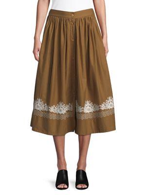 French Connection Rhodes Poplin Midi Skirt