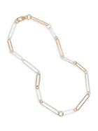 Bcbgeneration Hyperlinks Two-tone & Crystal Oval Link Necklace