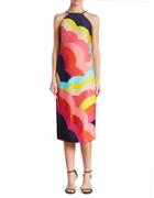 Trina Turk Vina Rainbow-print Halter Dress