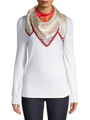 Vince Camuto Dotted Silk Scarf
