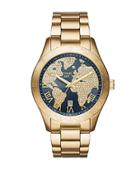 Michael Kors Layton Map Stainless Steel Watch