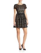 A.b.s. By Allen Schwartz Lace Fit And Flare Dress