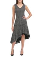 Tommy Hilfiger Polka-dot Asymmetric Dress