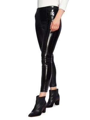 1.state Classic Faux Patent Leather Pants