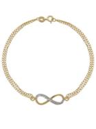 Lord & Taylor 14k Italian Gold Double Chain Infinity Necklace