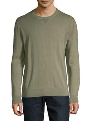 Black Brown Heathered Crewneck Sweater