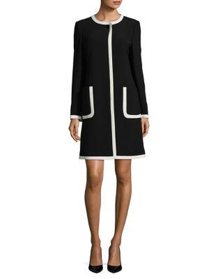 Karl Lagerfeld Suits Contrasting Panel Detail Overcoat