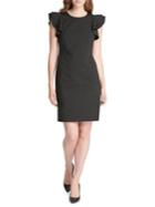 Tommy Hilfiger Flutter-sleeve 3d Dot Shift Dress