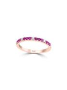Effy 14k Rose Gold 0.09 Tcw Diamond And Pink Sapphire Ring
